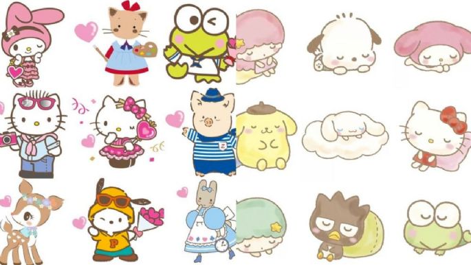 Stickers preciosos de Hello Kitty y sus amigos para imprimir