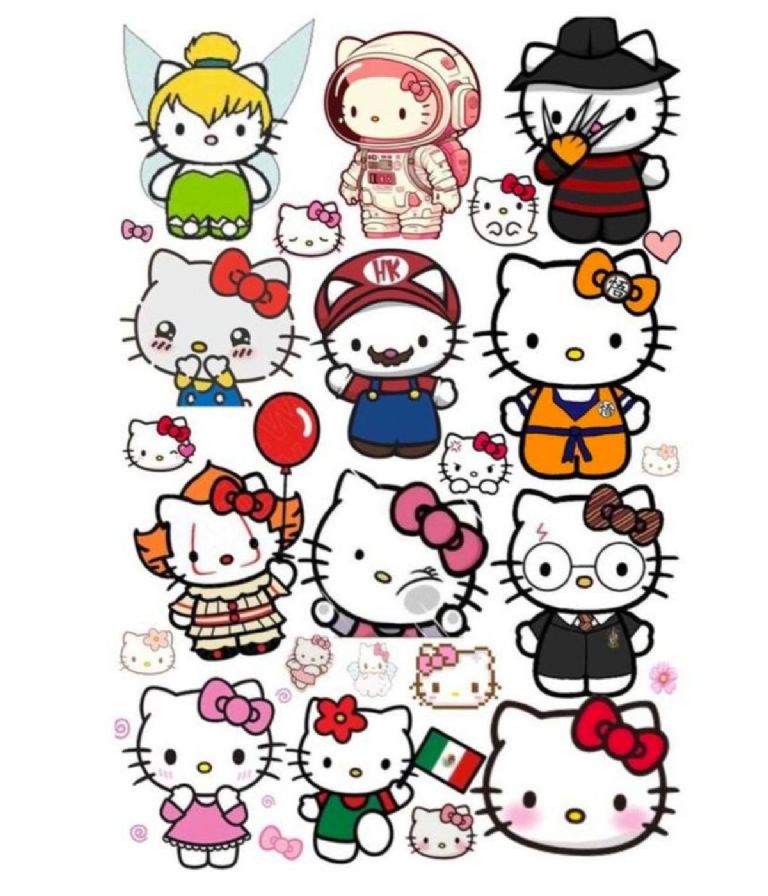 stickers de Hello Kitty y sus amigos para imprimir 