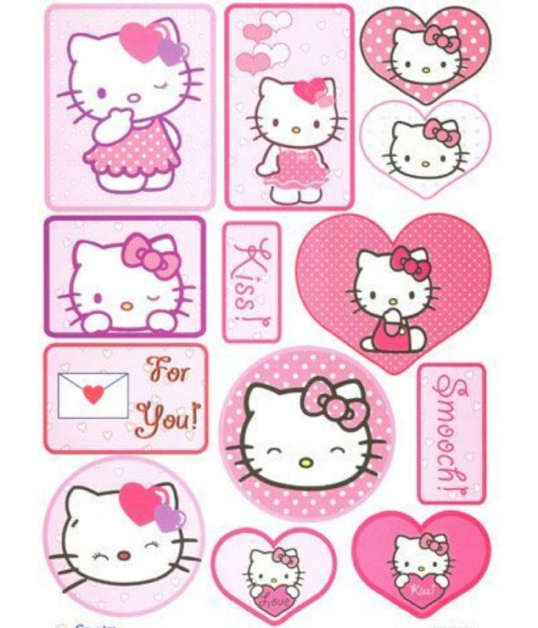 stickers de Hello Kitty y sus amigos para imprimir 