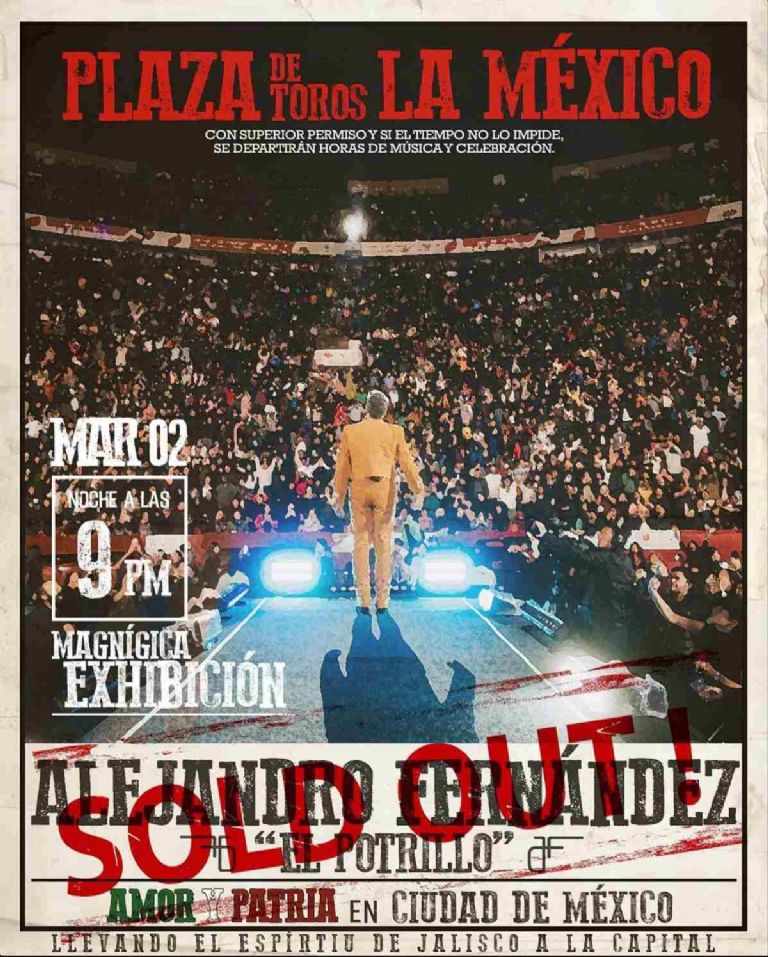 El concierto de Alejandro Fernández en la Plaza de Toros se repetirá en octubre