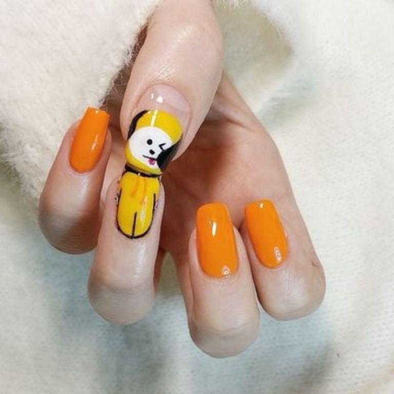 army nails uñas de Jimin de BTS