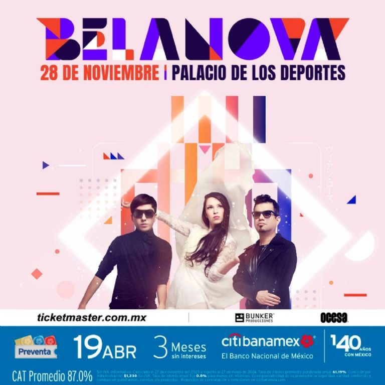Precio de los boletos para el concierto de Belanova en el Palacio de los Deportes