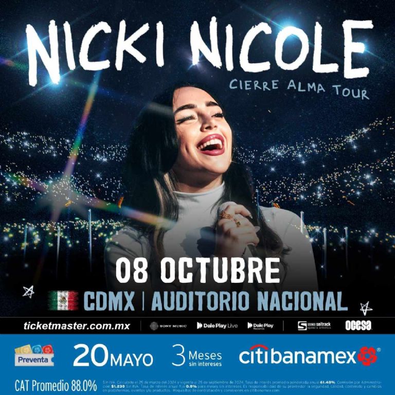 Precio de los boletos y fechas del concierto de Nicki Nicole en el Auditorio Nacional