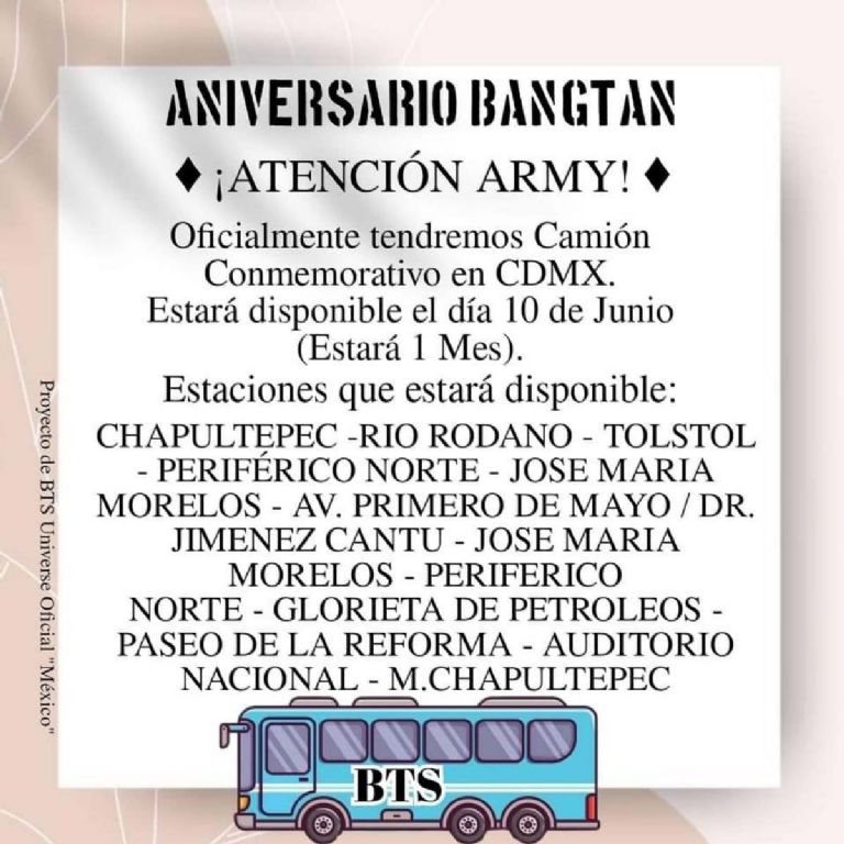 Estas son las rutas de los camiones para celebrar el 11 aniversario de BTS