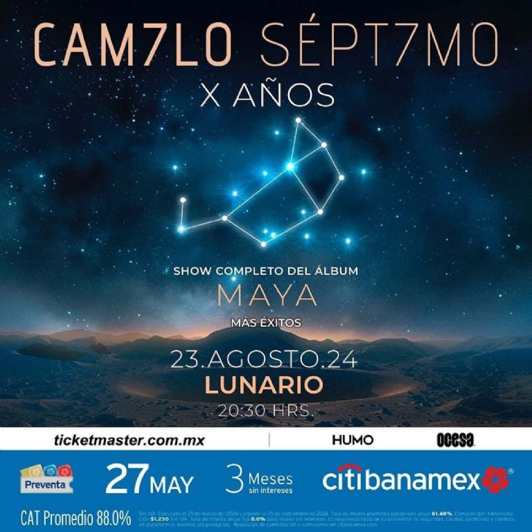 Camilo Séptimo llega al Lunario con un gran concierto estas son las fechas y los precios