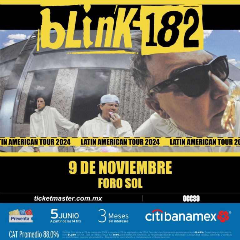 blink 182 concierto foro sol fechas precios boletos