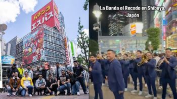 La Banda el Recodo llega a Japón y da 'concierto' gratuito