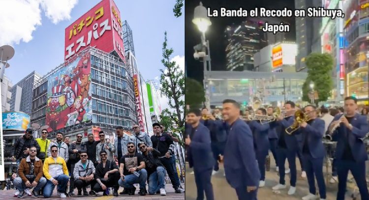 La Banda el Recodo llega a Japón y da 'concierto' gratuito