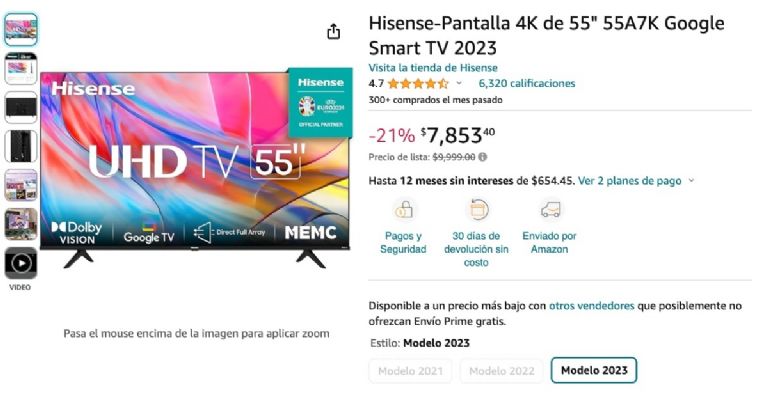 Esta Smart TV 4K de 55 pulgadas está disponible en Amazon a un súper precio para ver doramas