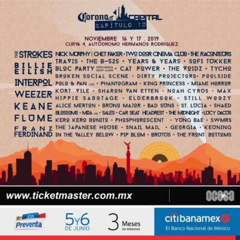 Estos artistas han llegado con su música a los carteles del Corona Capital uno de los festivales más importantes de México