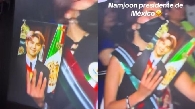 ¡Ni Claudia ni Xóchitl! Namjoon de BTS es el "nuevo presidente" de México y ARMY celebra en el Zócalo