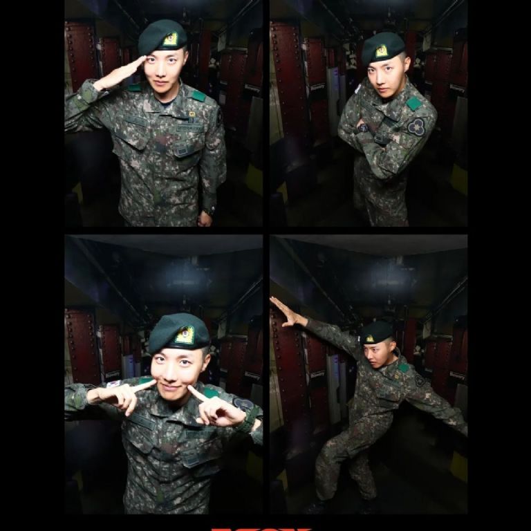 jhope de bts fotos con traje militar