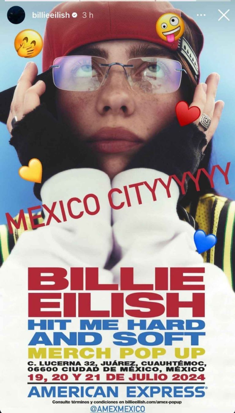 Cuánto costará la merch de Billie Eilish en la Pop Up store de CDMX