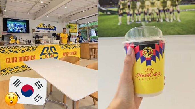 Como en el K-pop, así luce la cafetería inspirada en el América en Corea del Sur