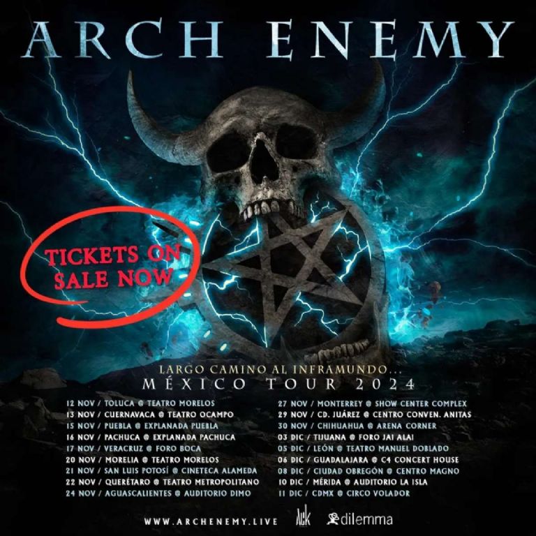 Arch Enemy tendrá conciertos en México y así puedes comprar boletos