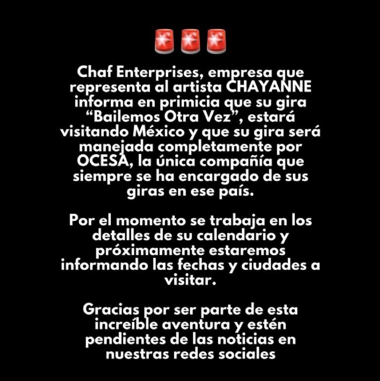 Chayanne tendrá conciertos en México