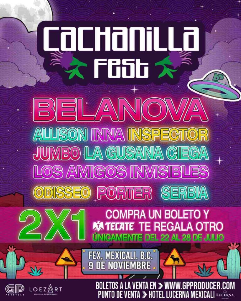 Este es el cartel del festival de música Cachanilla Fest 2024 precio de los boletos