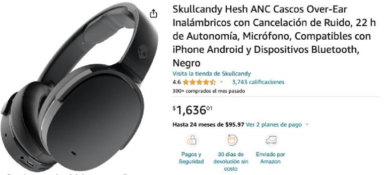 Este es el precio de los audífonos Skullcandy en Amazon