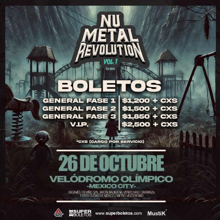 Precio de los boletos y fechas para el festival de CDMX Nu Metal Revolution