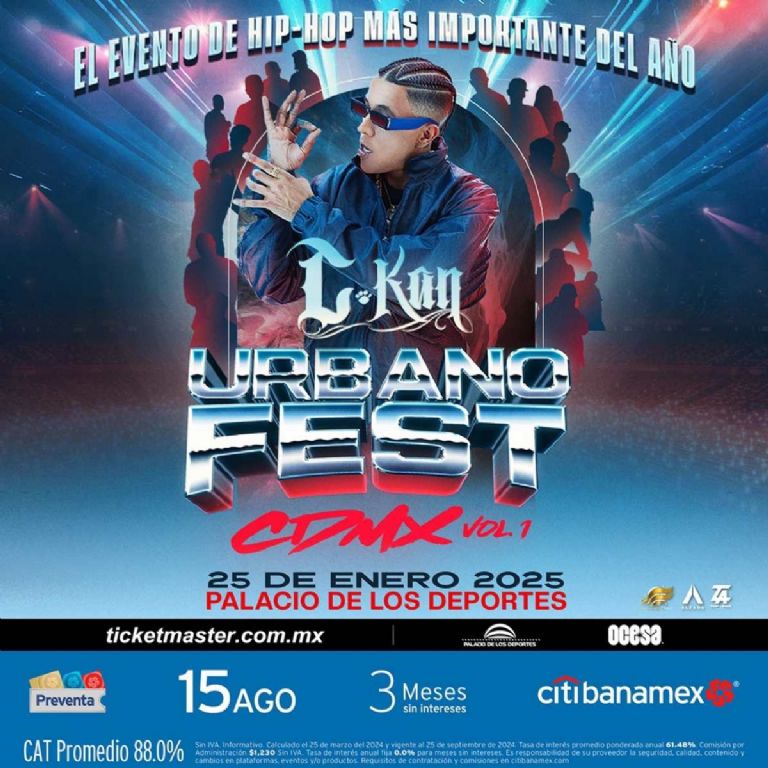 Precio de los boletos para ver a C Kan en su concierto en el Palacio de los Deportes de la CDMX