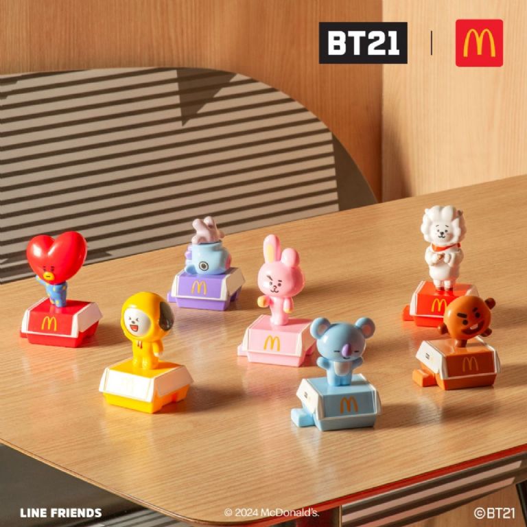 cual es el precio de todos los personajes de bt21 en mcdonalds