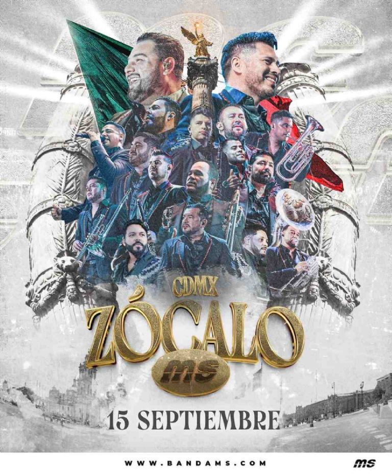 Concierto gratis de la Banda MS en el Zócalo para el Grito de independencia horario