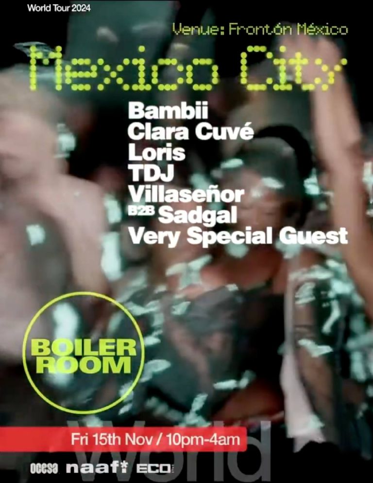 Artistas del cartel del festival Boiler Room en CDMX