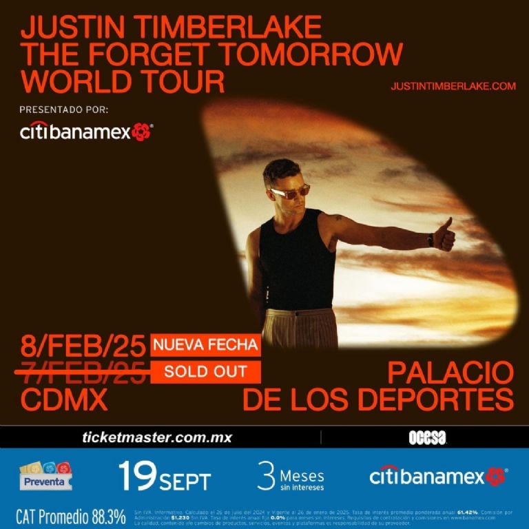 precios de los boletos del concierto de justin timberlake en el palacio de los deportes