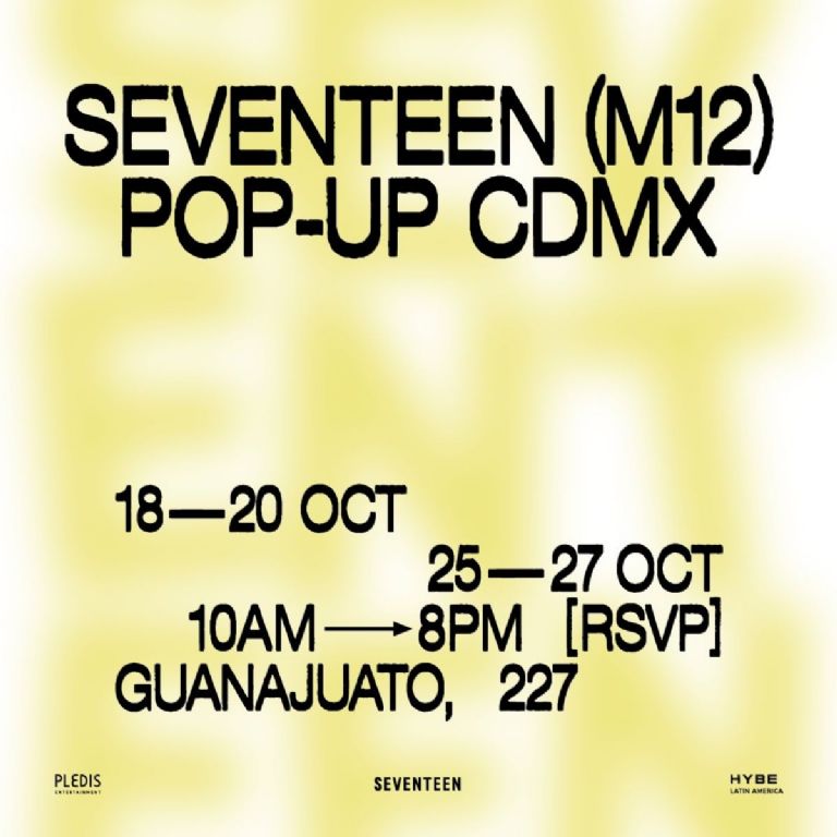 cuando estará la pop up store de seventeen en mexico