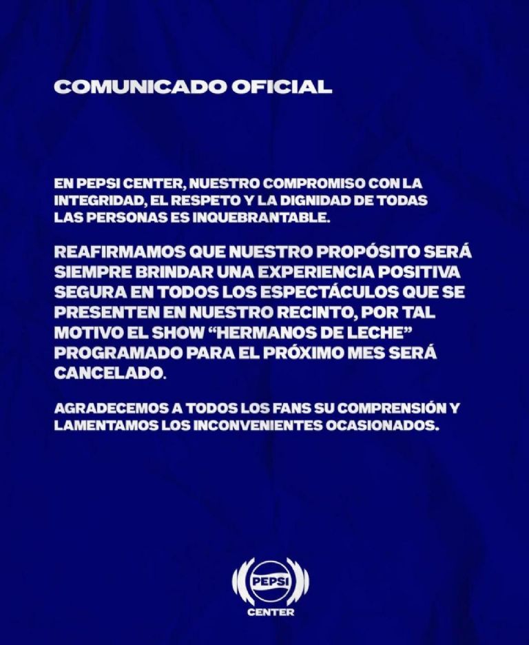 Hermanos de leche es el show de Adrián Marcelo y La Mole que el Pepsi Center canceló pide tu reembolso