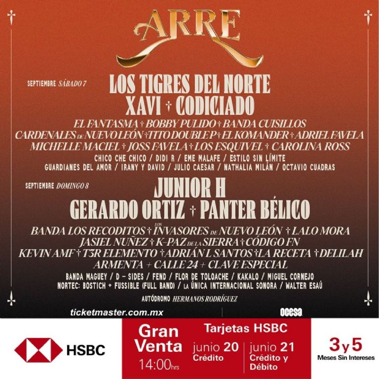 arre hsbc 2024 horarios y artistas por escenario sábado 7 de septiembre