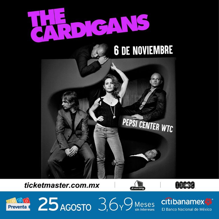 The Cardigans Pepsi Center WTC fecha boletos