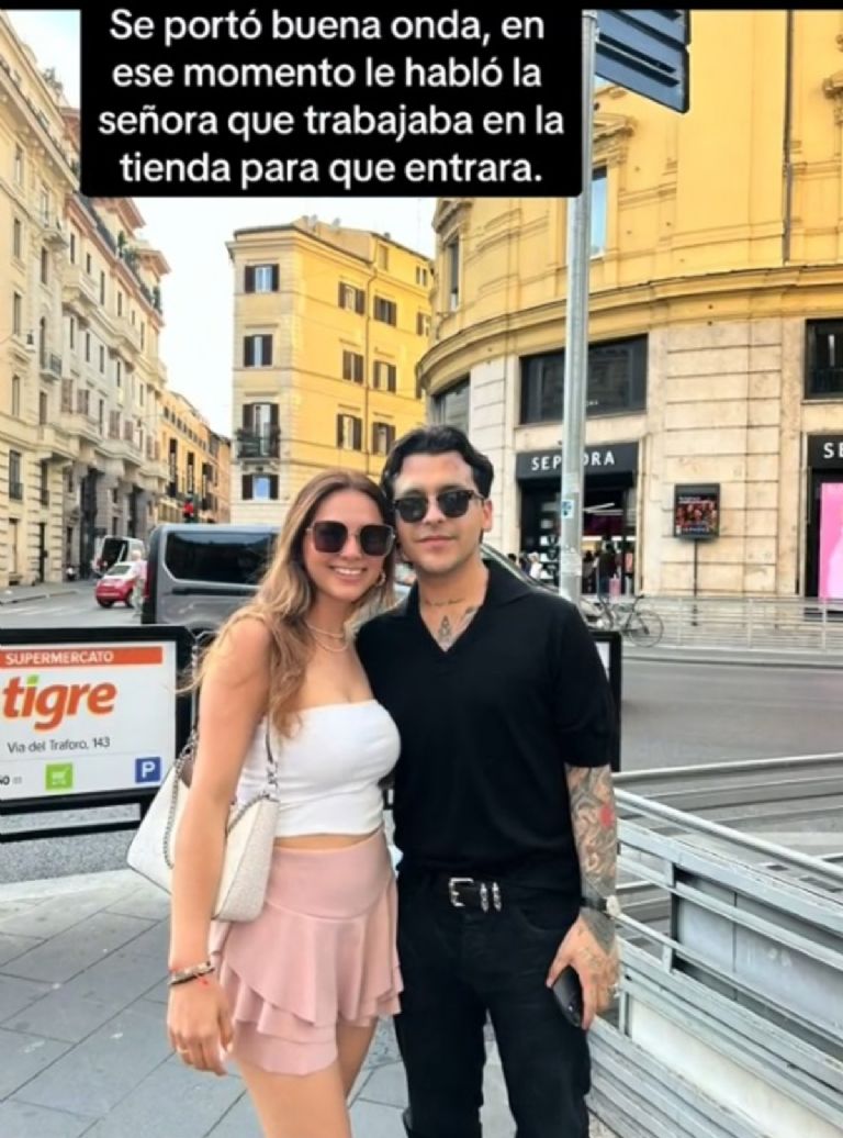 Christian Nodal en Italia boda con Ángela Aguilar