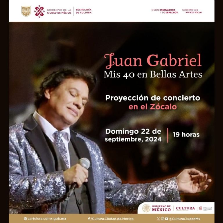 a que hora es el concierto de juan gabriel en el zocalo cdmx