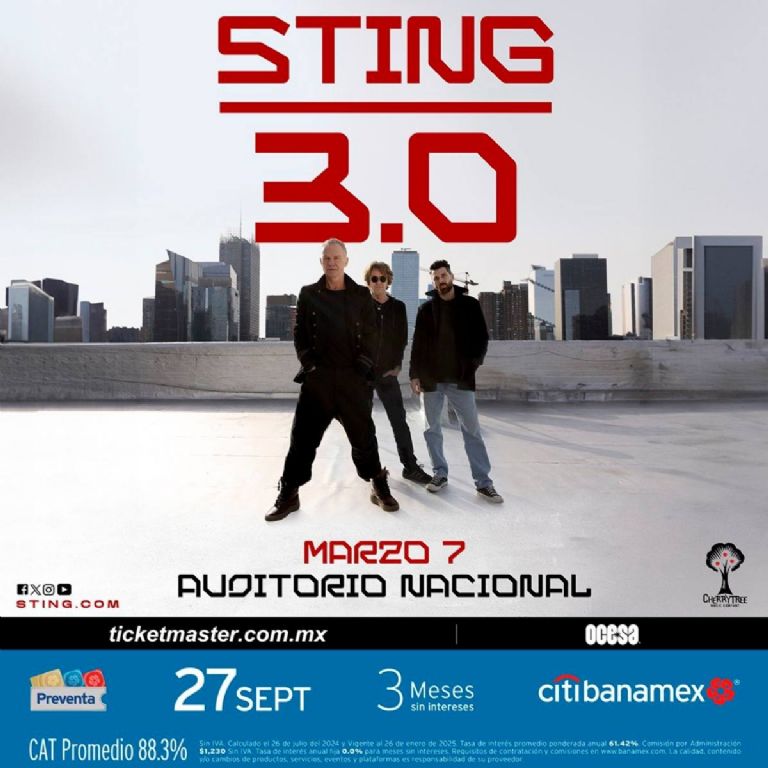 Sting tendrá concierto en el Auditorio Nacional de la CDMX y este será el precio de los boletos